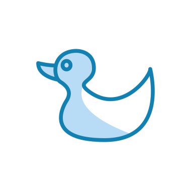 Ördek simgesi şablonunun Çizim Vektörü grafiği