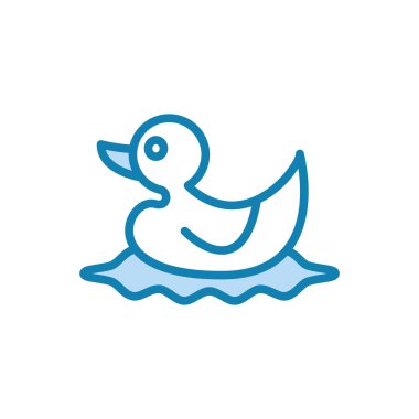 Ördek simgesi şablonunun Çizim Vektörü grafiği