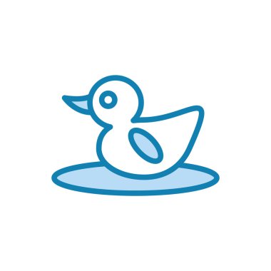 Ördek simgesi şablonunun Çizim Vektörü grafiği