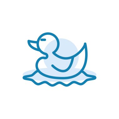 Ördek simgesi şablonunun Çizim Vektörü grafiği