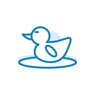 Ördek simgesi şablonunun Çizim Vektörü grafiği