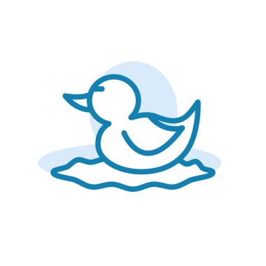 Ördek simgesi şablonunun Çizim Vektörü grafiği