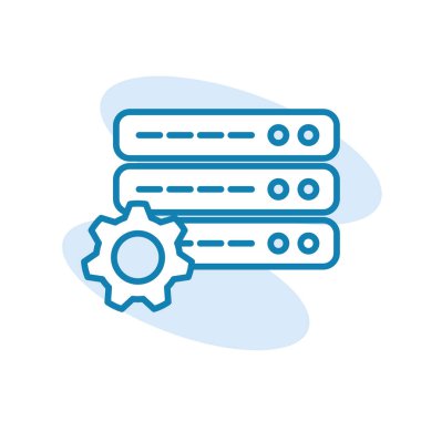 Sunucu simgesi şablonunun İllüstrasyon Vektörü grafiği