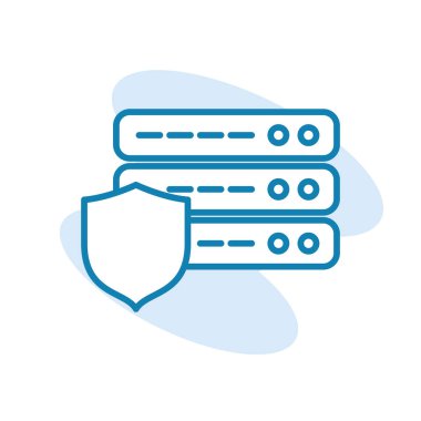 Sunucu simgesi şablonunun İllüstrasyon Vektörü grafiği