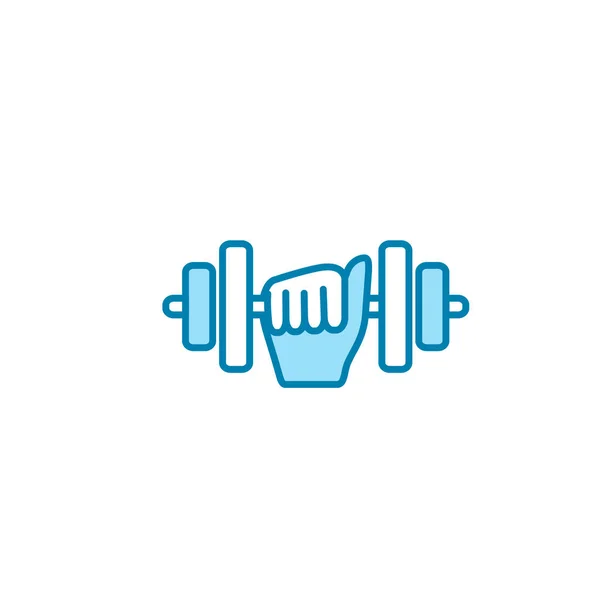 Illustration Vector Graphic Dumbbell Icon — Stock Vector