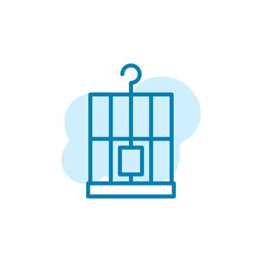 Kuş kafesi simgesinin İllüstrasyon Vektörü grafiği