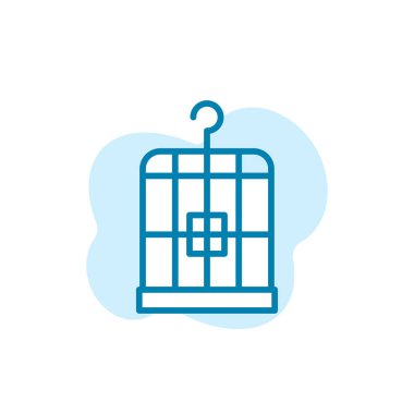 Kuş kafesi simgesinin İllüstrasyon Vektörü grafiği