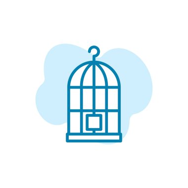 Kuş kafesi simgesinin İllüstrasyon Vektörü grafiği