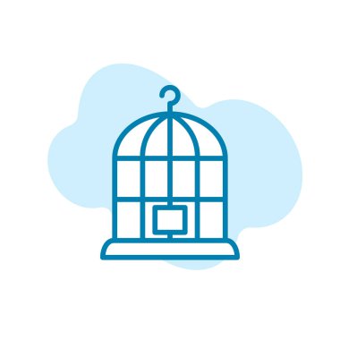 Kuş kafesi simgesinin İllüstrasyon Vektörü grafiği