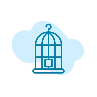 Kuş kafesi simgesinin İllüstrasyon Vektörü grafiği