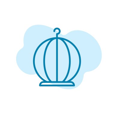 Kuş kafesi simgesinin İllüstrasyon Vektörü grafiği