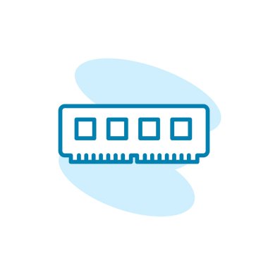 Bellek PC simge şablonunun İllüstrasyon Vektörü grafiği