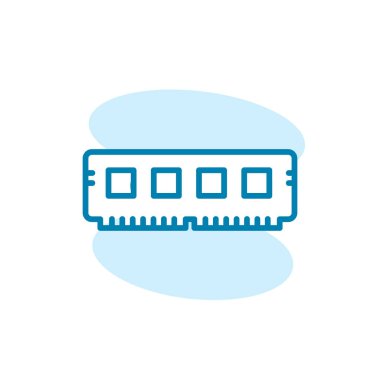 Bellek PC simge şablonunun İllüstrasyon Vektörü grafiği