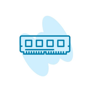 Bellek PC simge şablonunun İllüstrasyon Vektörü grafiği