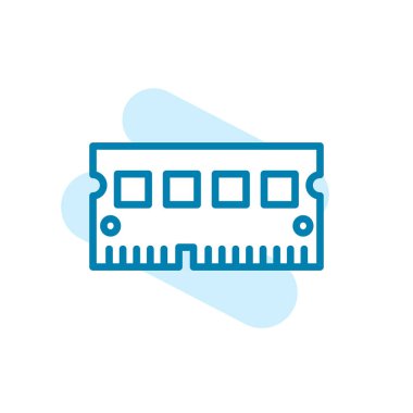 Bellek PC simge şablonunun İllüstrasyon Vektörü grafiği