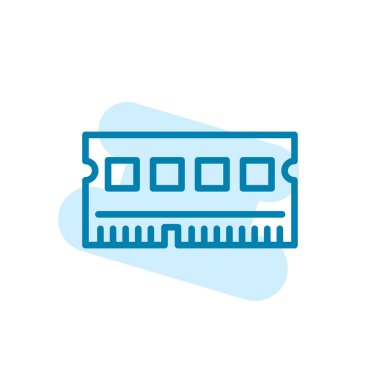 Bellek PC simge şablonunun İllüstrasyon Vektörü grafiği