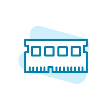 Bellek PC simge şablonunun İllüstrasyon Vektörü grafiği