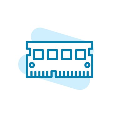 Bellek PC simge şablonunun İllüstrasyon Vektörü grafiği