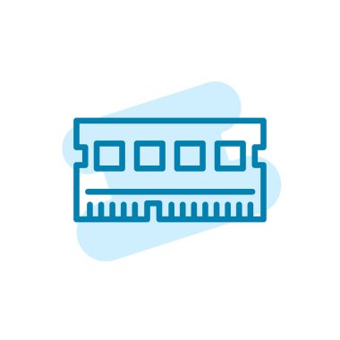 Bellek PC simge şablonunun İllüstrasyon Vektörü grafiği