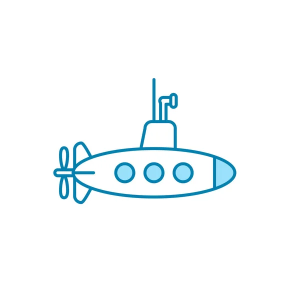 Illustration Vector Graphic Submarine Icon Template — Stock Vector