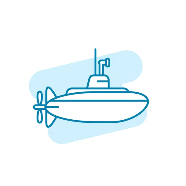 Illustration Vector Graphic Submarine Icon Template — Stock Vector