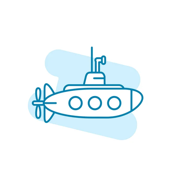 Illustration Vector Graphic Submarine Icon Template — Stock Vector