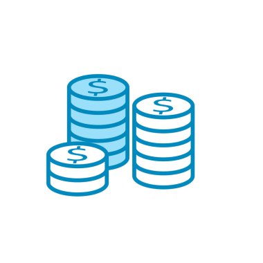 Para simgesi şablonunun İllüstrasyon Vektörü grafiği