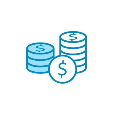 Para simgesi şablonunun İllüstrasyon Vektörü grafiği