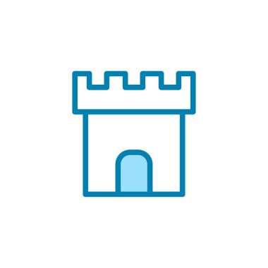 Kale simgesi şablonunun İllüstrasyon Vektörü grafiği