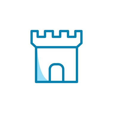 Kale simgesi şablonunun İllüstrasyon Vektörü grafiği