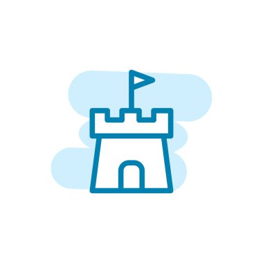 Kale simgesi şablonunun İllüstrasyon Vektörü grafiği