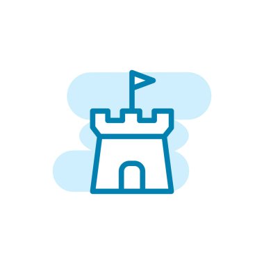 Kale simgesi şablonunun İllüstrasyon Vektörü grafiği