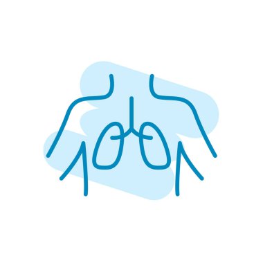 Akciğer simge şablonu çizimi