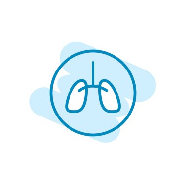 Akciğer simge şablonu çizimi