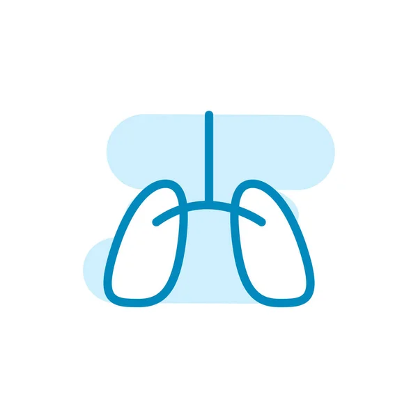 Ilustración Vector Gráfico Los Pulmones Icono Plantilla — Archivo Imágenes Vectoriales