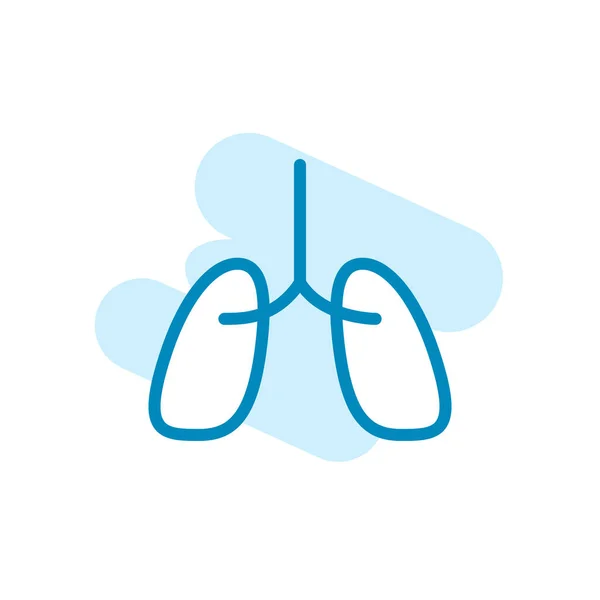 Illustration Vektorgrafik Der Lungen Icon Vorlage — Stockvektor