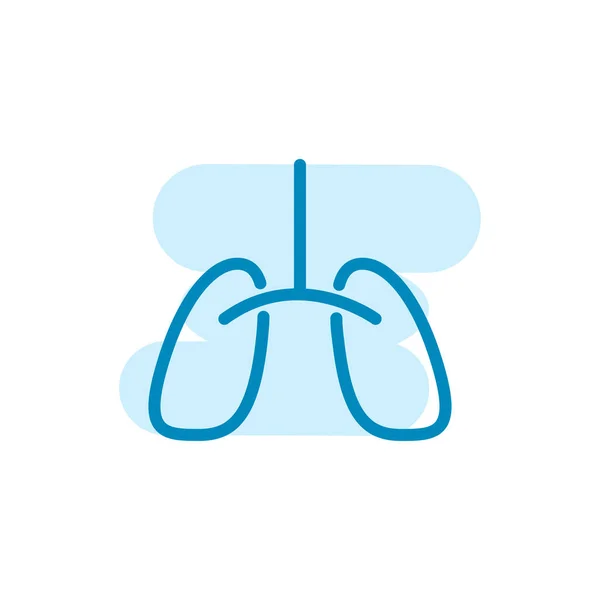 肺图标模板的说明性矢量图形 — 图库矢量图片