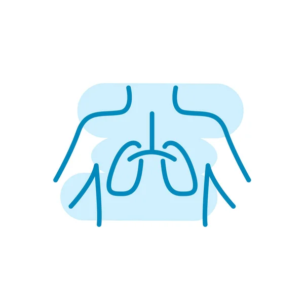 Akciğer simge şablonu çizimi