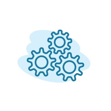 Vektör, illüstrasyon, dişli simgesi tasarım şablonu