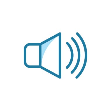 Vektör, hoparlör simgesi tasarım şablonu