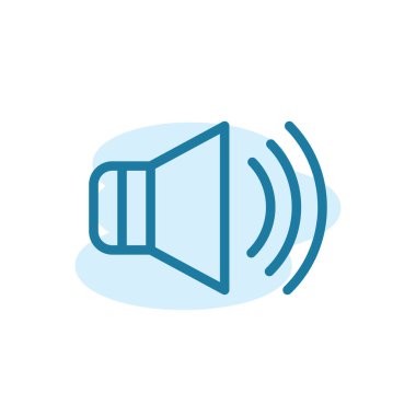 Vektör, hoparlör simgesi tasarım şablonu