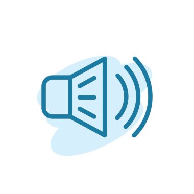 Vektör, hoparlör simgesi tasarım şablonu