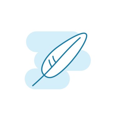 Vektör illüstrasyonu, tüy ikonu tasarım şablonu