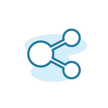 Vektör illüstrasyonu, simge tasarım şablonunu paylaş