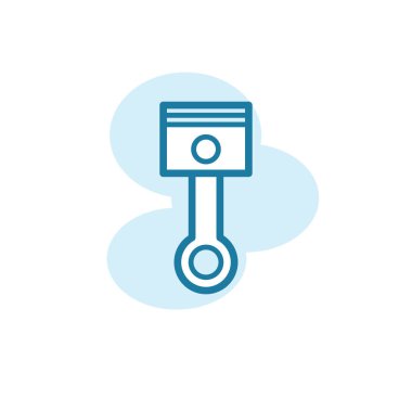 Vektör illüstrasyonu, piston simgesi tasarım şablonu