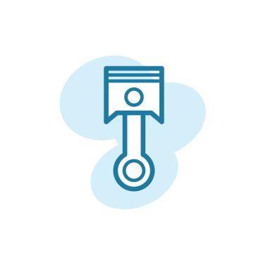 Vektör illüstrasyonu, piston simgesi tasarım şablonu