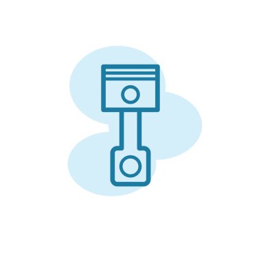 Vektör illüstrasyonu, piston simgesi tasarım şablonu