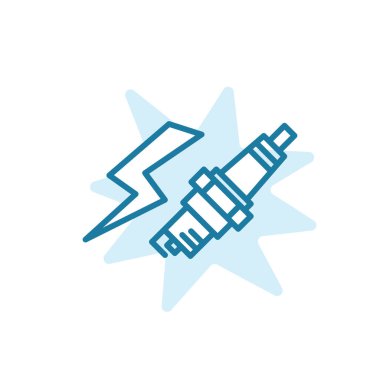 Vektör illüstrasyonu, buji simgesi tasarım şablonu