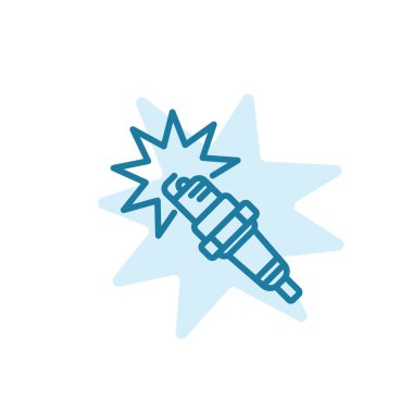 Vektör illüstrasyonu, buji simgesi tasarım şablonu