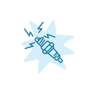 Vektör illüstrasyonu, buji simgesi tasarım şablonu